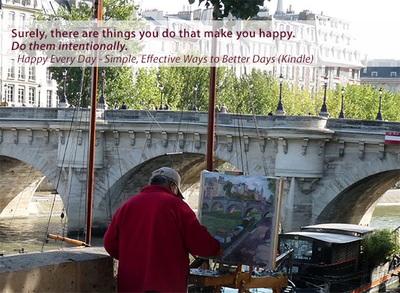 Artist, Seine river, Paris. By Bryan Hutchinson